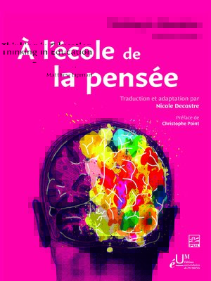 cover image of À l'école de la pensée